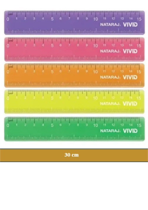 NATARAJ סרגל ויויד 30 סמ *10