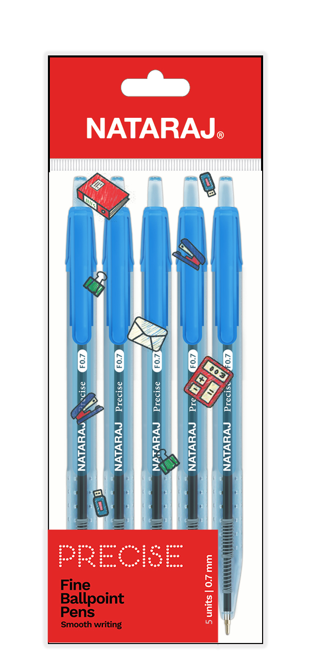 NATARAJ PRECISE FINE BALL POINT כחול אריזה*10