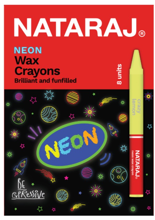 NATARAJ קריונס ניון 8 צבעים