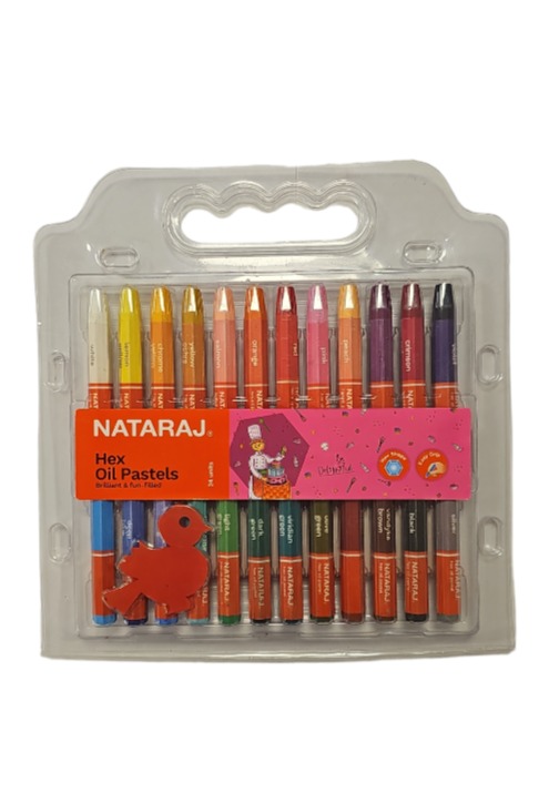 NATARAJ צבעי שמן משושה 24 צבע
