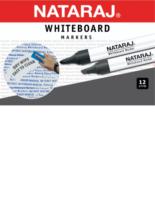 NATARAJ WHITEBOARD 2MM BLACK