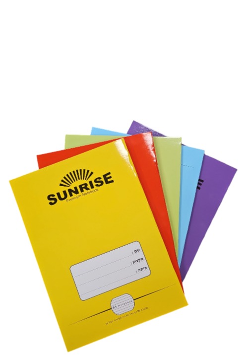 מחברת סיכה 96 דף כריכה קרטון צבעוני (5) שורה