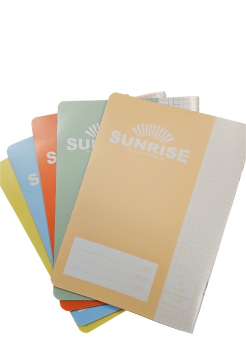 סנרייז  40 דף כריכה כפולה 5)  WITH COVER) חשבון