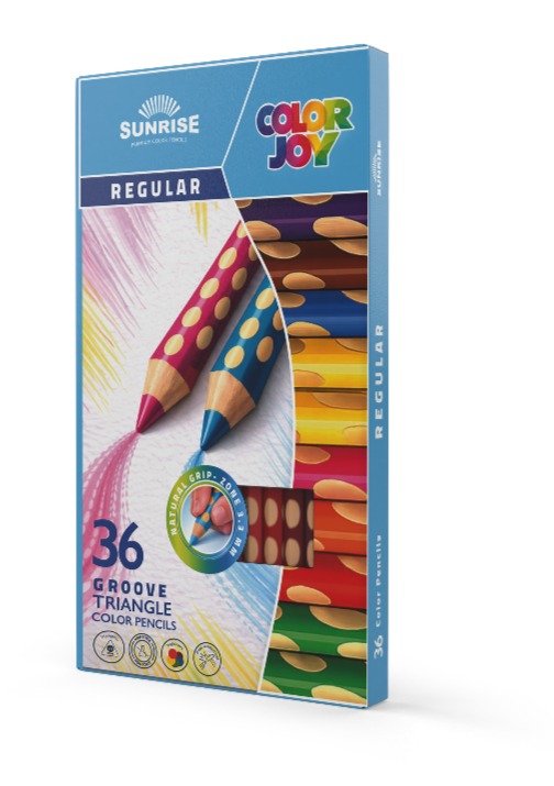 סנרייז עפרונות צבעוניים מגע רך מחורר 36 צבע