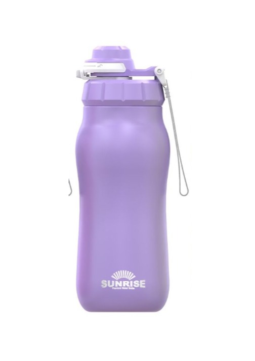 סנרייז בקבוק תרמי 1200 מ"מ במארז עם שני פקקים סגול