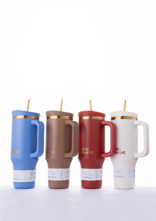 סנרייז ספל נירוסטה 40OZ 2IN1 GOLD EDITION