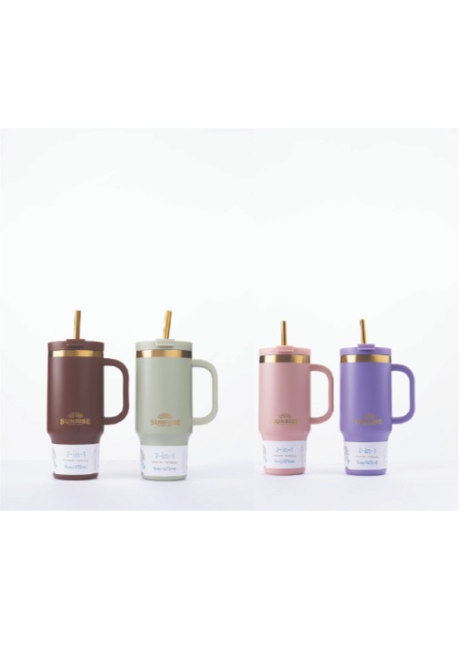 סנרייז ספל נירוסטה 16OZ 2IN1 GOLD EDITION