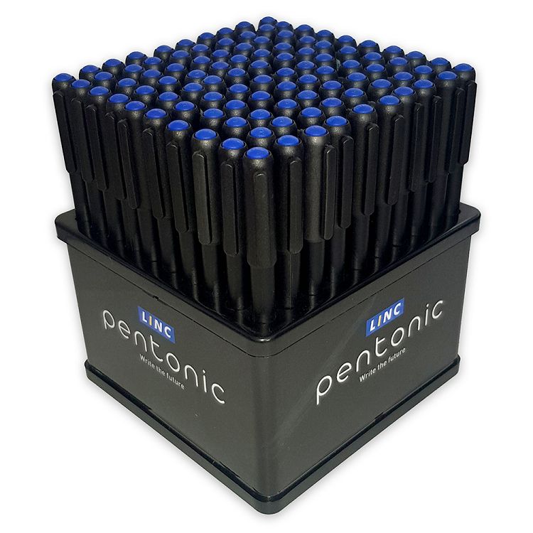 PENTONIC 1.0 כדורי עם מכסה מעמד 100 עט (מעורב 10 צבעים)