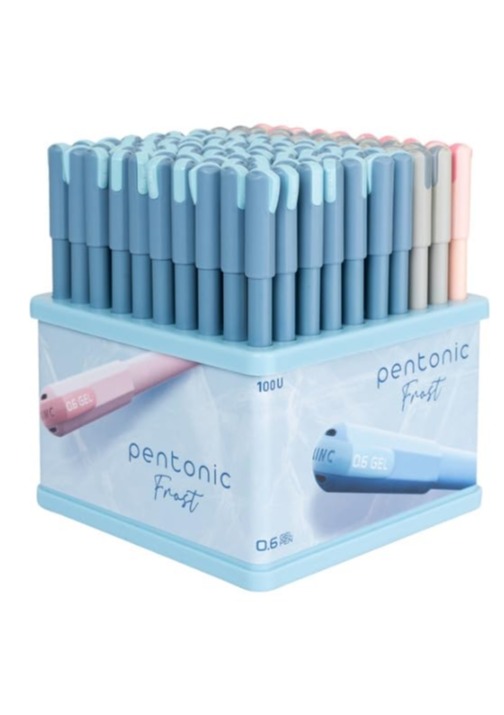 PENTONIC FROST GEL  מעמד 100 עט (70 כחול 20 שחור 10 אדום)