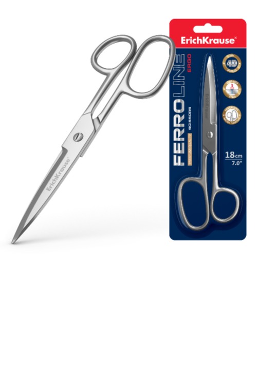 מספריים מתכת FERRO 18 ס"מ בבליסטר