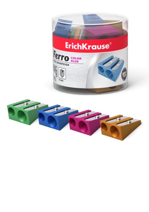 מחדד מתכת כפול FERRO צבעוני