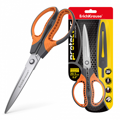 מספריים פרוטקטור 20.5 ס"מ עם מכסה בבליסטר