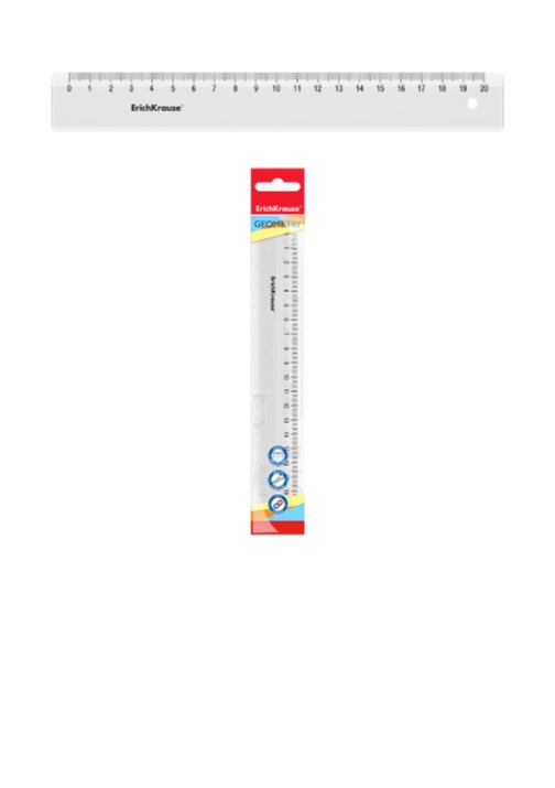 סרגל 20 ס"מ שקוף