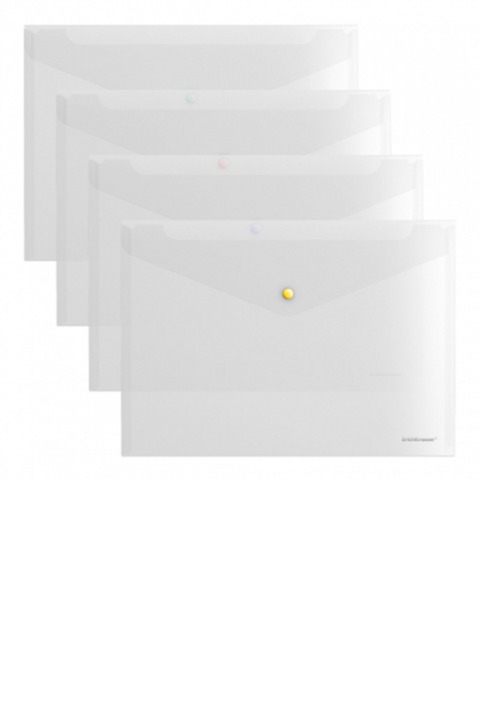 תיק הגשה A4 עם כפתור שקוף כפתור צבעוני מעורב צבעים