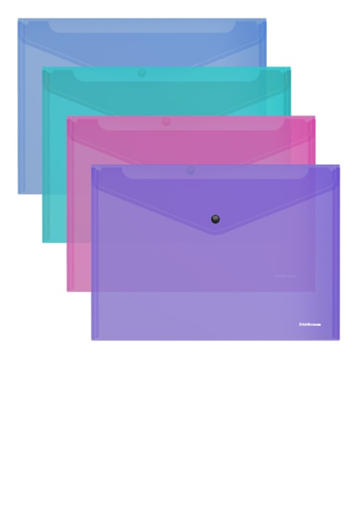 תיק הגשה A4 עם כפתור GLOSSY VIVID מעורב צבעים