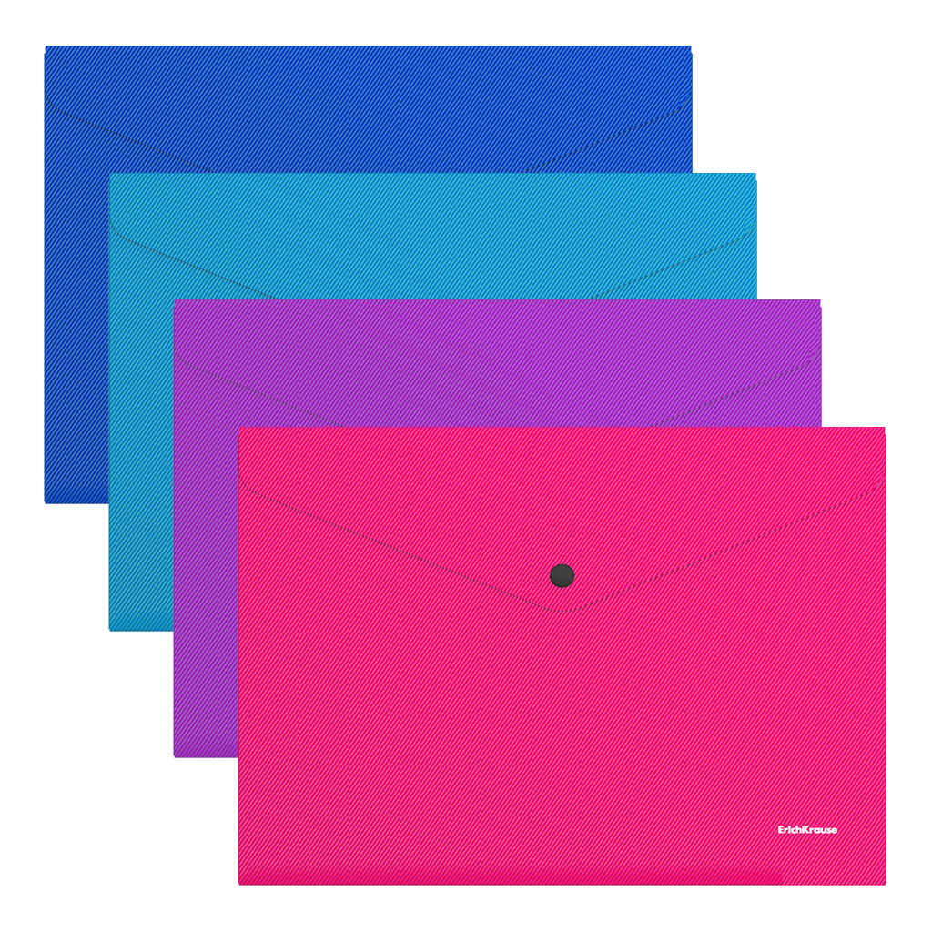 תיק הגשה A4 עם כפתור DIAGONAL VIVID מעורב צבעים