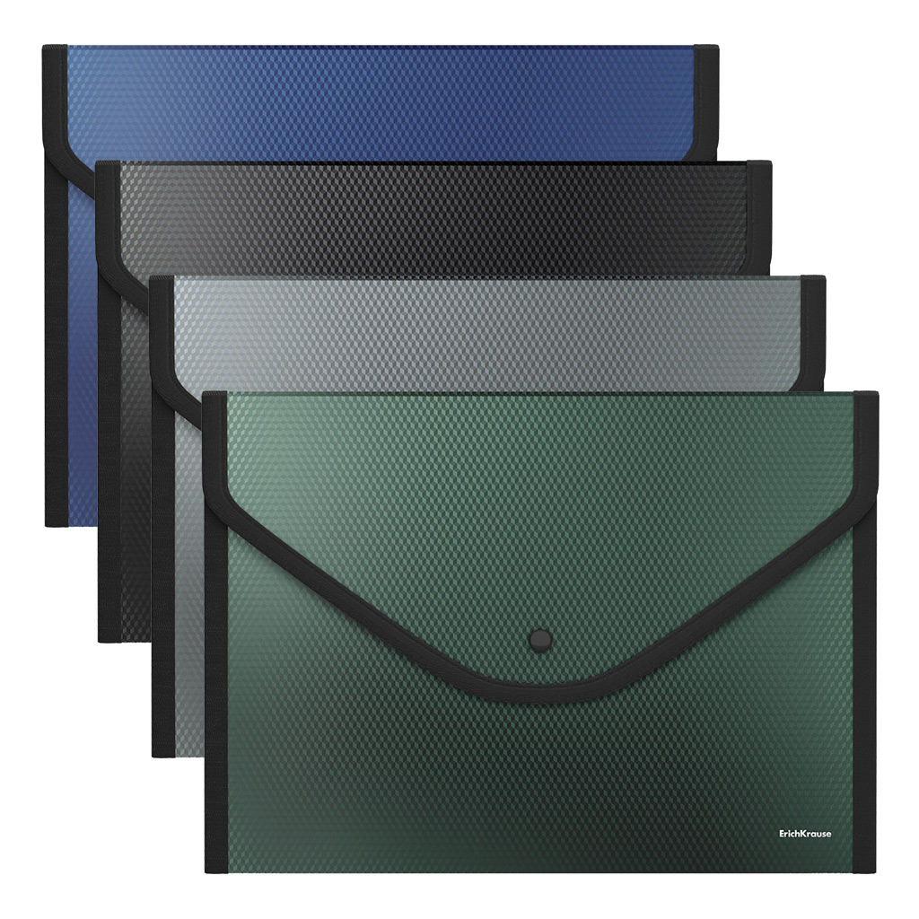 תיק הגשה A4 עם כפתור DIAMOND ORIGINAL מעורב צבעים קשיח