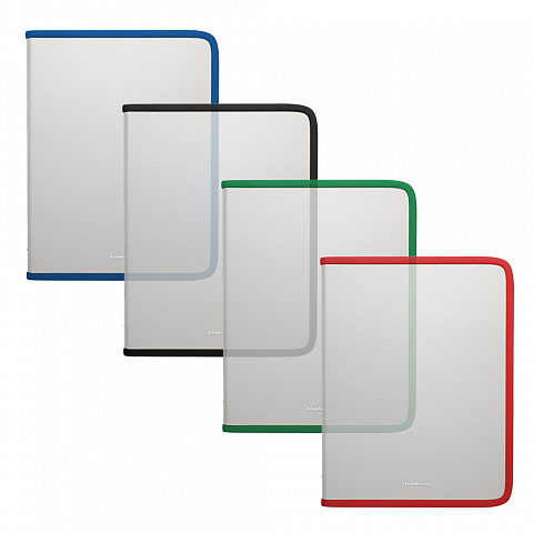 תיק מחברת עם רוכסן A5 מעורב צבעים לבן מסגרת צבע