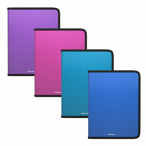 תיק מחברת עם רוכסן A5 מעורב צבעים