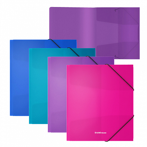 תיקייה עם גומי מעורב צבעים  A5+ DIAGONAL VIVID