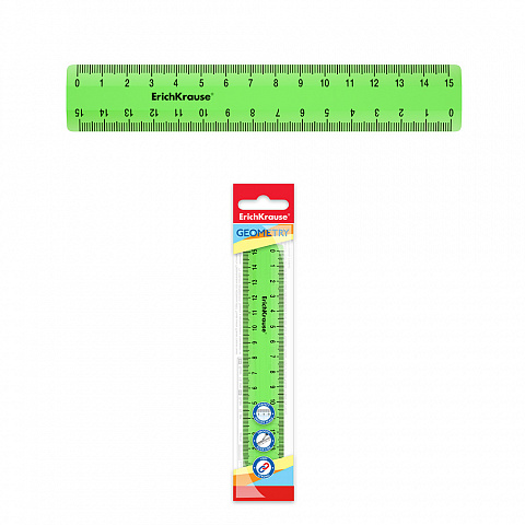סרגל 15 סמ ניון ירוק