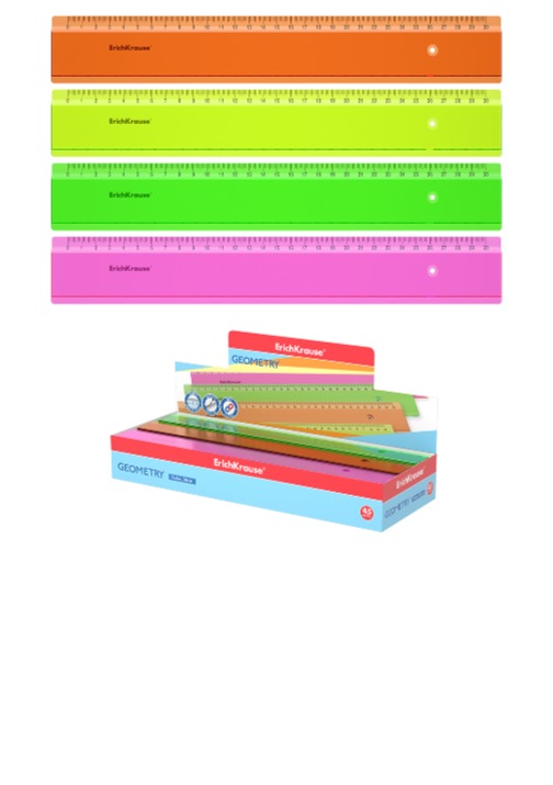 סרגל 30 ס"מ NEON במעמד