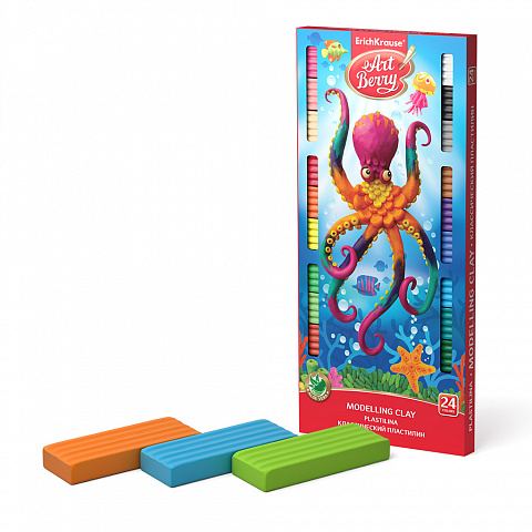 ARTBERRY פלסטלינה 24 צבע עם כלים 432 גרם