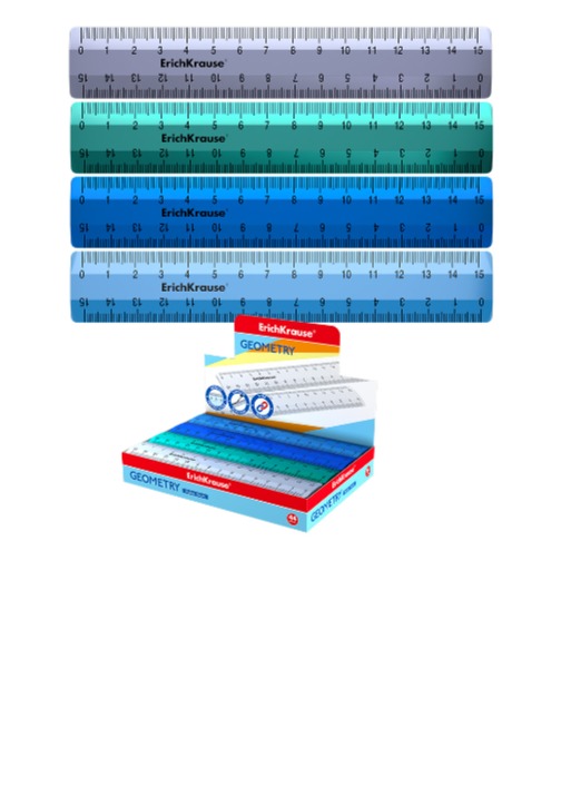 סרגל 15 ס"מ במעמד GLOSSY ICE