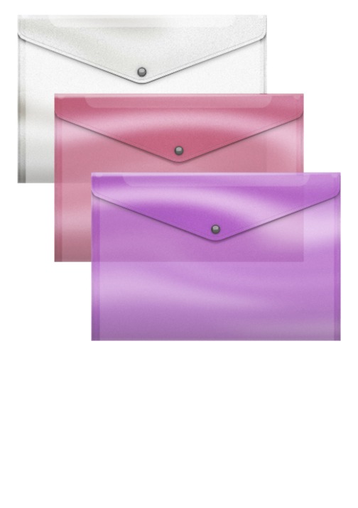 תיק הגשה A4 עם כפתור GLOSSY CANDY מעורב צבעים