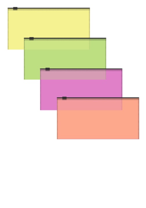 תיקייה מסמכים  cm fizzy neon 7*19 עם רוכסן