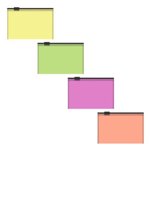 תיקייה מסמכים CARD SIZE  NEON עם רוכסן