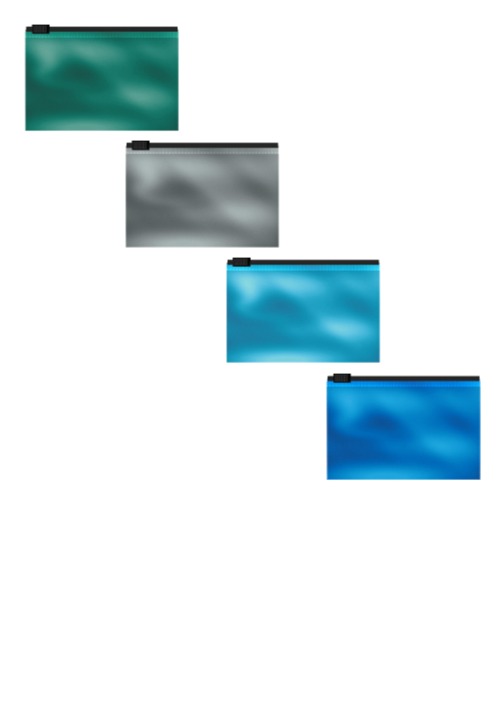 תיקייה מסמכים CARD SIZE  GLOSSY ICE עם רוכסן