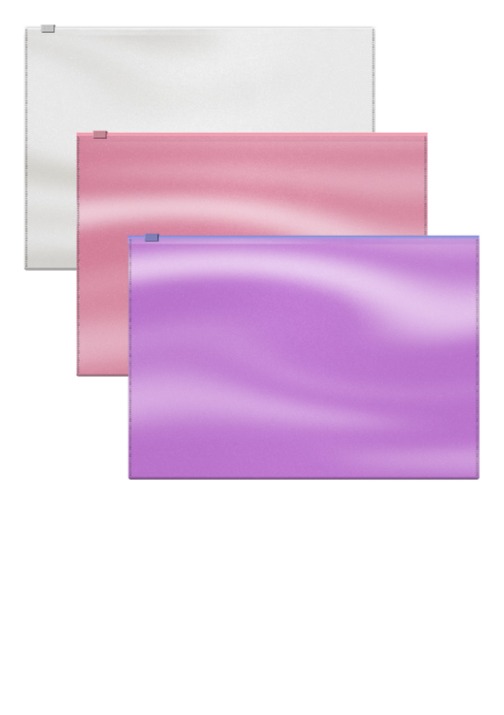 תיקייה מסמכים A4  GLOSSY CANDY עם רוכסן