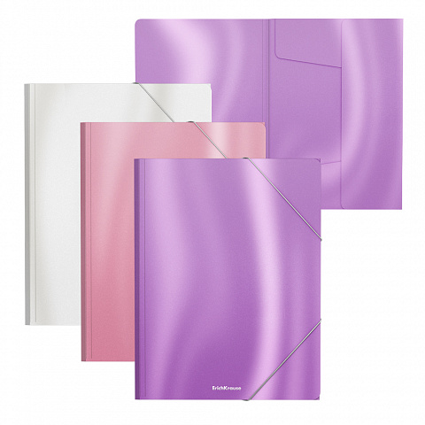 תיקייה עם גומי מעורב צבעים  A4 GLOSSY CANDY