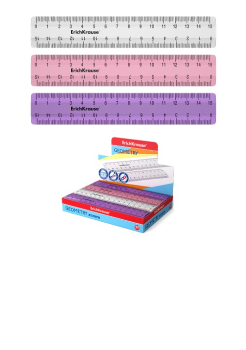 סרגל 15 ס"מ במעמד GLOSSY CANDY