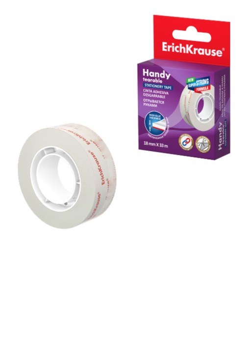 סרט הדבקה 18 ממ נחתך ביד