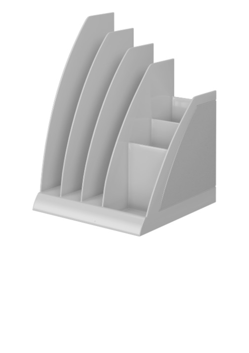 משולש קטלוגי ומעמד עטים 2 ב 1  לבן