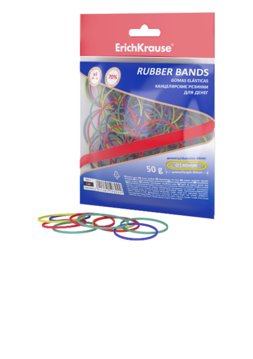 גומיות 40ממ*60ממ שקית 50גר צבעוני