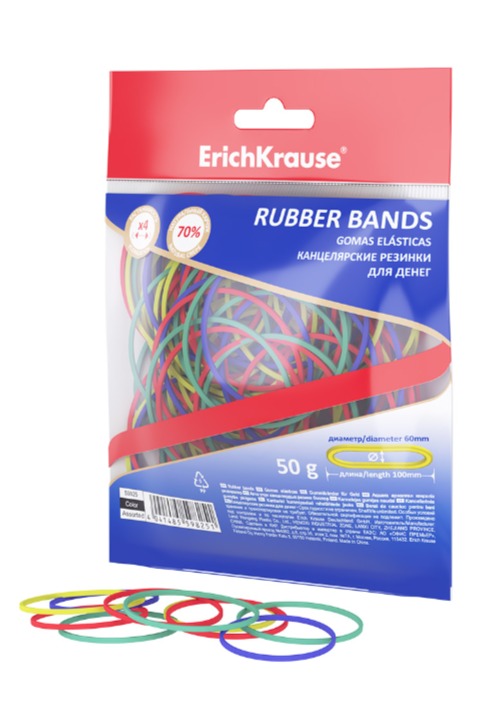 גומיות 60ממ*100ממ שקית 50גר צבעוני