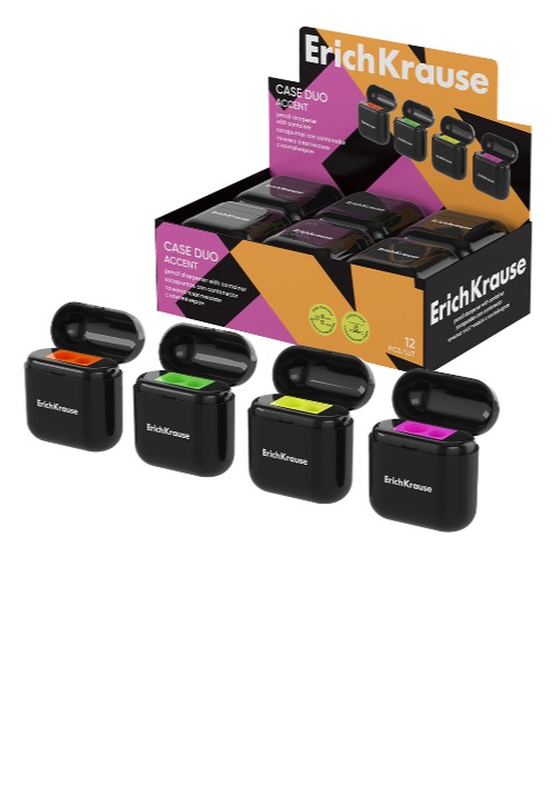 מחדד עם מיכל Case Duo Accent