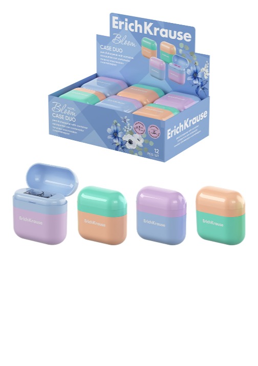 מחדד CASE DUO PASTEL BLOOM