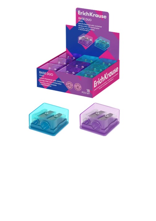 מחדד כפול עם מיכל קטן VIVID