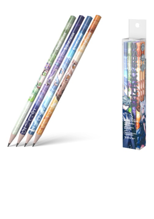 עפרון גרפיטי משולש MANGA מארז 12יח