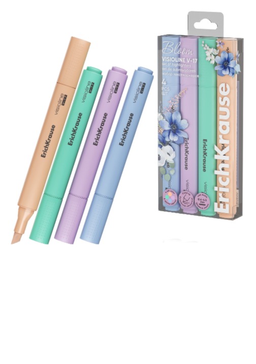 מדגיש V-17 PASTEL BLOOM מארז 4 יח