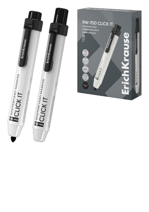 עט לוח לבן RW-700 שחור עם לחצן