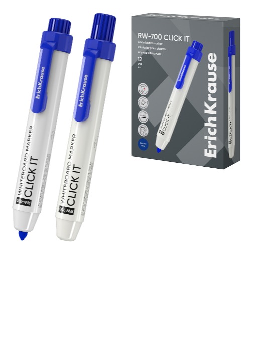 עט לוח לבן RW-700 כחול עם לחצן
