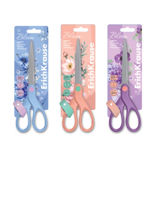 מספריים 18 ס"מ בבליסטר PASTEL BLOOM