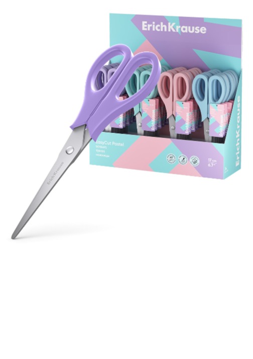 מספריים 17 ס"מ פסטל מעמד