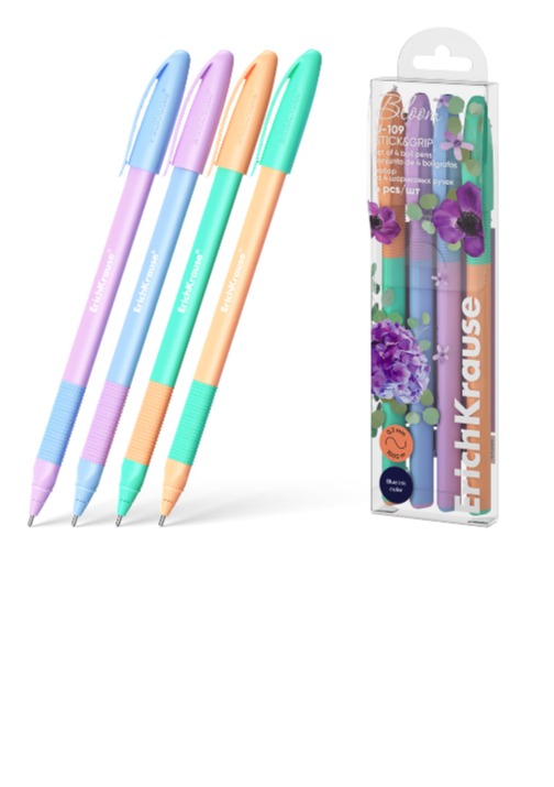 עט כדורי PASTEL BLOOM 1.0 בבליסטר 4 עטים