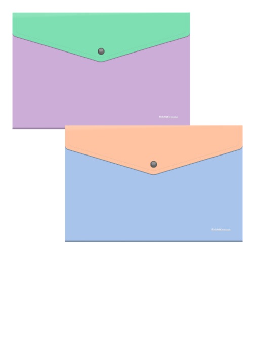 תיק הגשה A4 עם כפתור BLOOM מעורב צבעים עם כיס אחורי